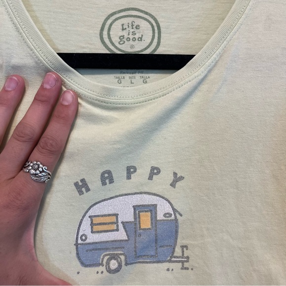 Life Is Good Women size L T-Shirts Lot Of 2 Gift Camping Short Sleeve Relaxed - Picture 4 of 8